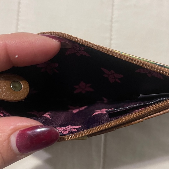 Anuschka Multicolor Butterfly Leather Wallet - Picture 3 of 3